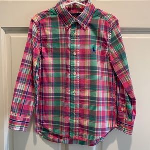 Ralph Lauren plaid button down size 5